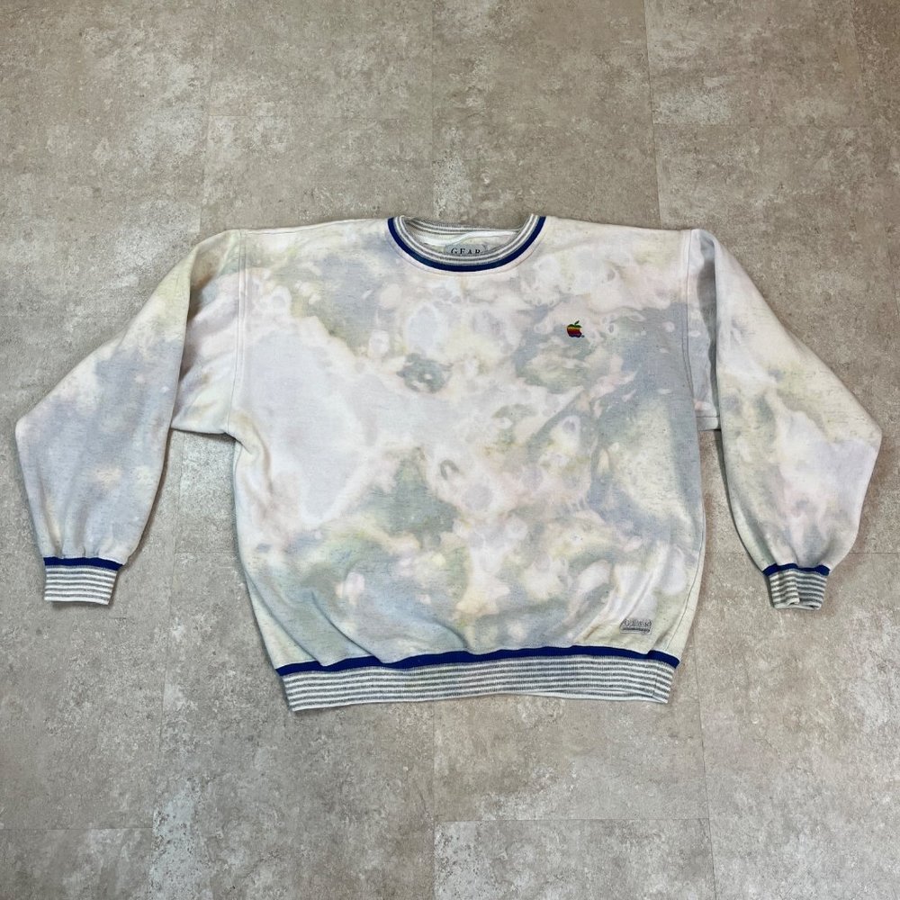 Vintage 90s Apple Computer Rainbow Logo Sweatshirt Size Large